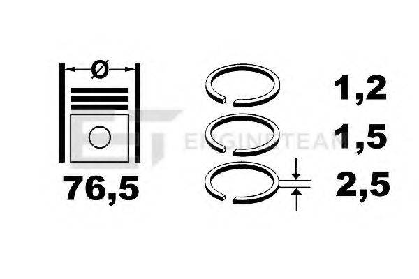 Комплект поршневих кілець ET ENGINETEAM R1005400