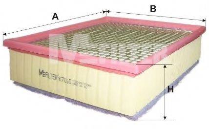 Повітряний фільтр MFILTER K 7010