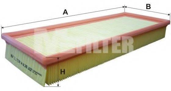 Повітряний фільтр MFILTER K 438