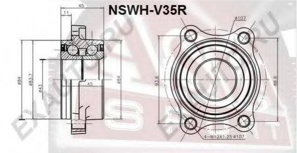 Маточина колеса ASVA NSWH-V35R