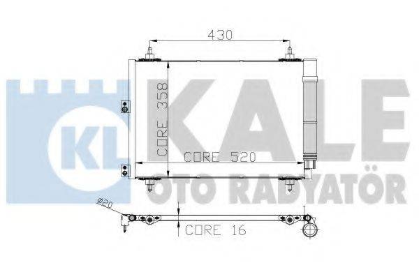 Конденсатор, кондиціонер KALE OTO RADYATOR 242900