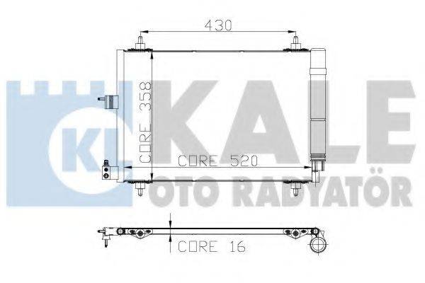 Конденсатор, кондиціонер KALE OTO RADYATOR 243000