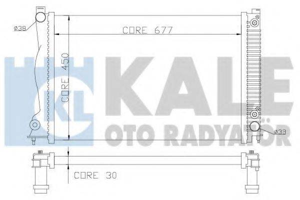 Радіатор, охолодження двигуна KALE OTO RADYATOR 364600