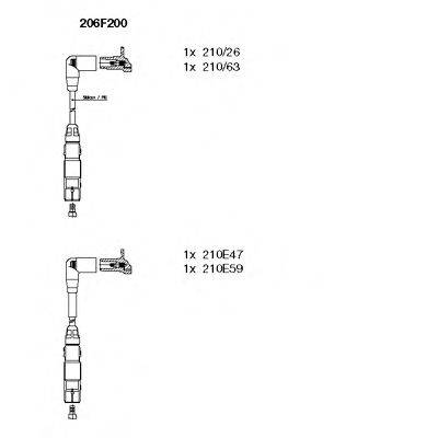 Комплект дротів запалення BREMI 206F200