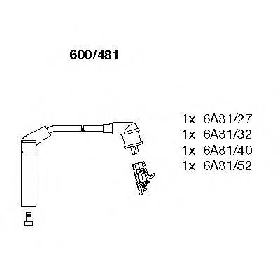 Комплект дротів запалення BREMI 600/481