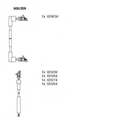 Комплект дротів запалення BREMI 800/209