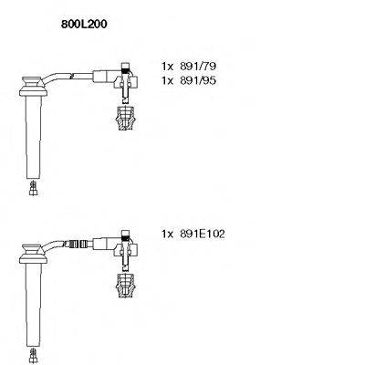 Комплект дротів запалення BREMI 800L200