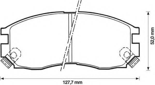 Комплект гальмівних колодок, дискове гальмо JURID 572381J