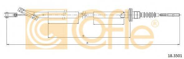 Трос, управління зчепленням COFLE 18.3501