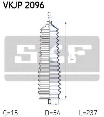 Комплект пильника, рульове управління SKF VKJP 2096