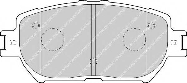 Комплект гальмівних колодок, дискове гальмо FERODO FDB1620