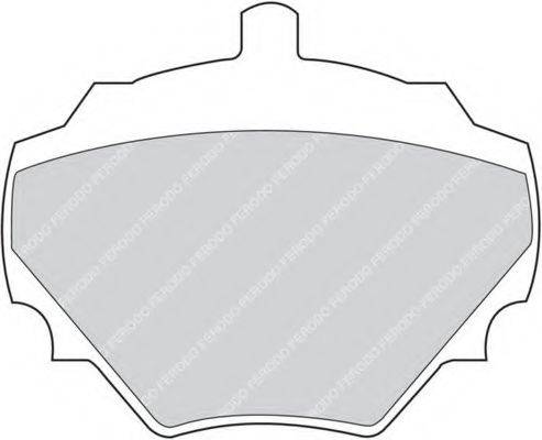 Комплект гальмівних колодок, дискове гальмо FERODO FDB844