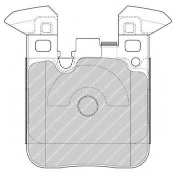 Комплект гальмівних колодок, дискове гальмо FERODO FDB4663