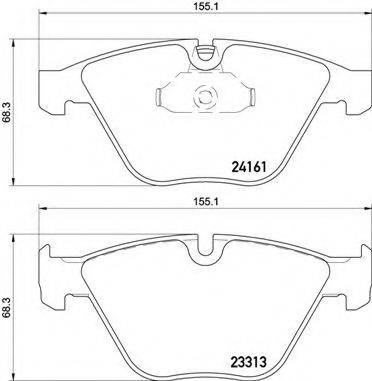 Комплект гальмівних колодок, дискове гальмо BREMBO P 06 081