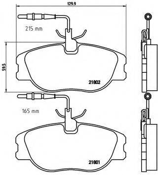 Комплект гальмівних колодок, дискове гальмо BREMBO P 23 061