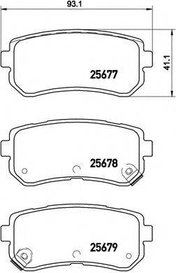 Комплект гальмівних колодок, дискове гальмо BREMBO P 30 068