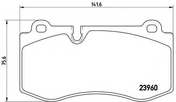 Комплект гальмівних колодок, дискове гальмо BREMBO P 50 074