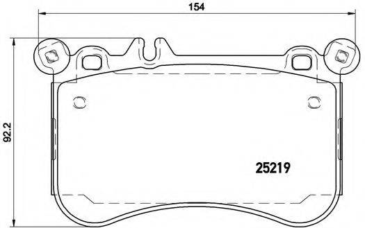 Комплект гальмівних колодок, дискове гальмо BREMBO P 50 097