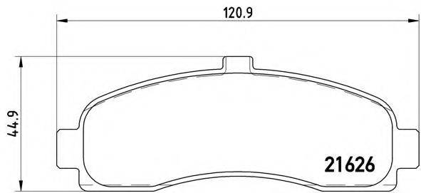 Комплект гальмівних колодок, дискове гальмо BREMBO P 56 031