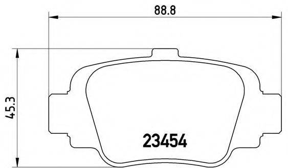 Комплект гальмівних колодок, дискове гальмо BREMBO P 56 032