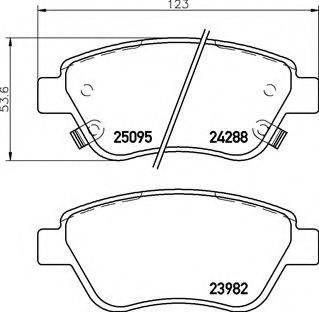 Комплект гальмівних колодок, дискове гальмо BREMBO P 59 081