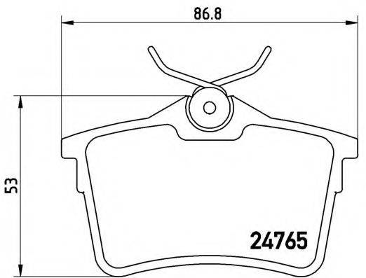 Комплект гальмівних колодок, дискове гальмо BREMBO P 61 084