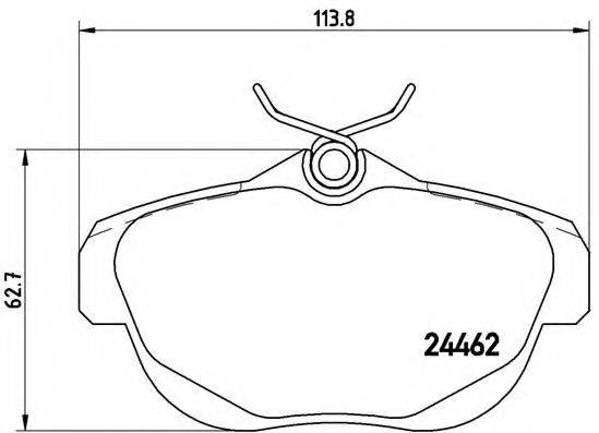 Комплект гальмівних колодок, дискове гальмо BREMBO P 61 087