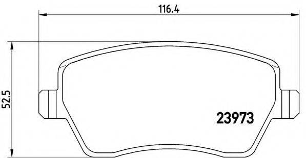 Комплект гальмівних колодок, дискове гальмо BREMBO P 68 033