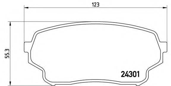 Комплект гальмівних колодок, дискове гальмо BREMBO P 79 019