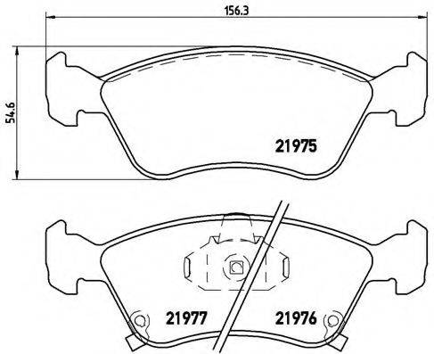 Комплект гальмівних колодок, дискове гальмо BREMBO P 83 041