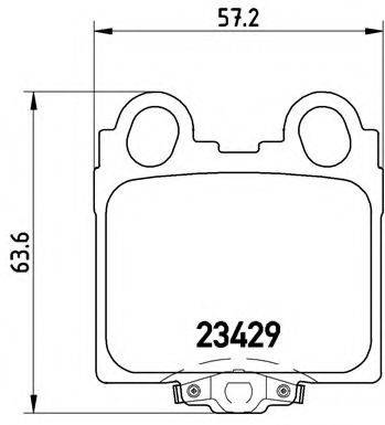 Комплект гальмівних колодок, дискове гальмо BREMBO P 83 045