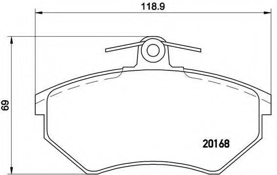 Комплект гальмівних колодок, дискове гальмо BREMBO P 85 011