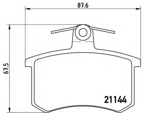 Комплект гальмівних колодок, дискове гальмо BREMBO P 85 013