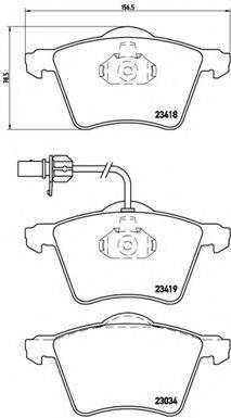 Комплект гальмівних колодок, дискове гальмо BREMBO P 85 062