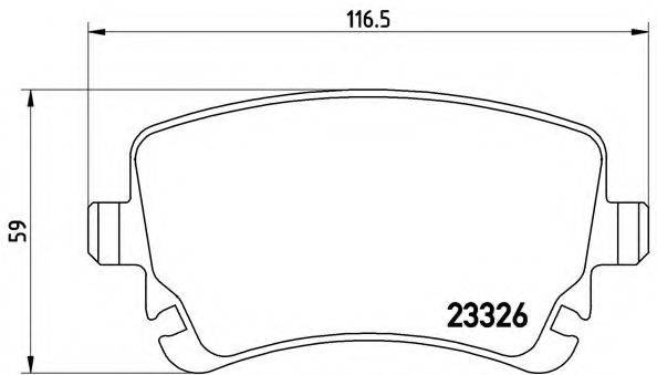 Комплект гальмівних колодок, дискове гальмо BREMBO P 85 076