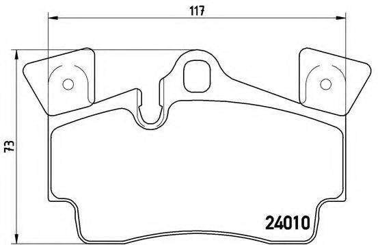 Комплект гальмівних колодок, дискове гальмо BREMBO P 85 088