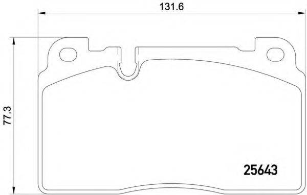 Комплект гальмівних колодок, дискове гальмо BREMBO P 85 122