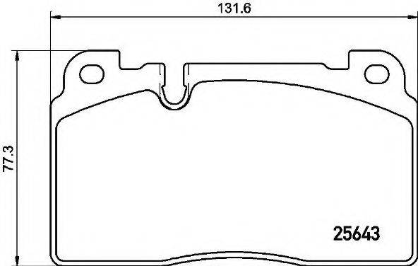 Комплект гальмівних колодок, дискове гальмо BREMBO P 85 133