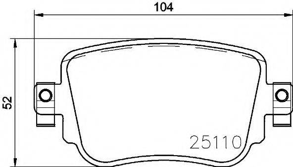 Комплект гальмівних колодок, дискове гальмо BREMBO P 85 140