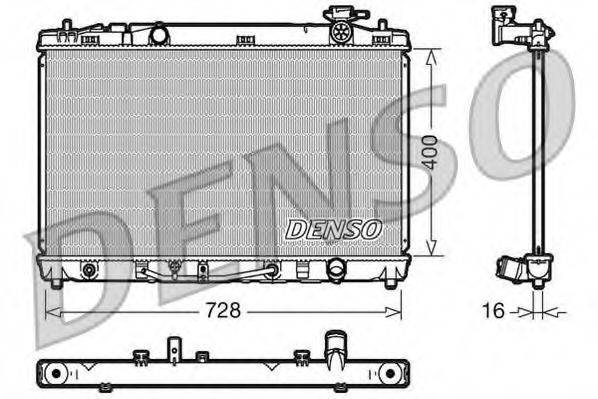 Радіатор, охолодження двигуна DENSO DRM50041