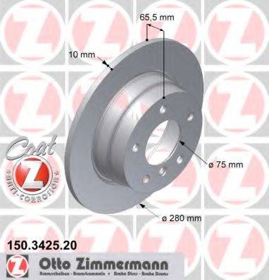 гальмівний диск ZIMMERMANN 150.3425.20