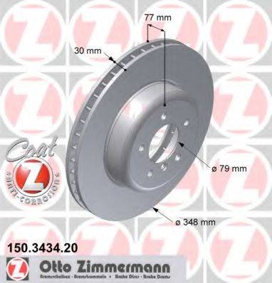 гальмівний диск ZIMMERMANN 150.3434.20