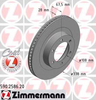 гальмівний диск ZIMMERMANN 590.2586.20