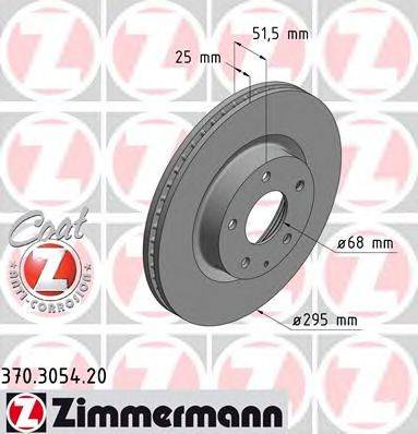 гальмівний диск ZIMMERMANN 370.3054.20