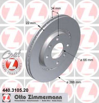 гальмівний диск ZIMMERMANN 440.3105.20