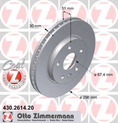 гальмівний диск ZIMMERMANN 430.2614.20