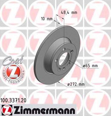 гальмівний диск ZIMMERMANN 100.3371.20