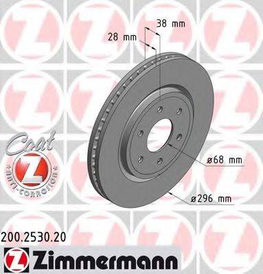 гальмівний диск ZIMMERMANN 200.2530.20