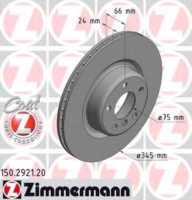 гальмівний диск ZIMMERMANN 150.2921.20