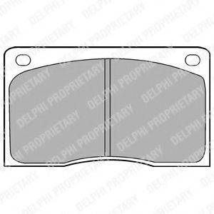 Комплект гальмівних колодок, дискове гальмо DELPHI LP132